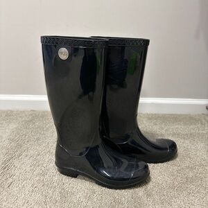 UGG Glossy Black Waterproof Boots